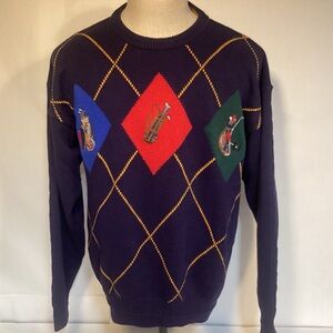 Vintage 90s Hathaway Cotton Golf Sweater Men’s size large